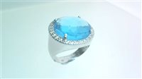 Ring Sommer Woman Anello Con Pietra in Silver Topazio blu TOP AZZ-LUX AG - TOP AZZ-LUX AG